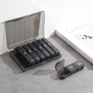 Pengatur pil plastik mingguan 3 kali satu hari kotak pil perjalanan portabel 7 hari kompartemen besar minyak obat <span class=keywords><strong>vitamin</strong></span> ikan - Product Image 4