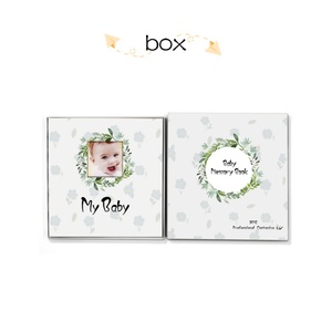 2025 Custom Cover Baby Footprint Milestone Album Journal Custom First Year Baby Memory <b>Book</b> with <b>Box</b> Stickers - Product Image 6