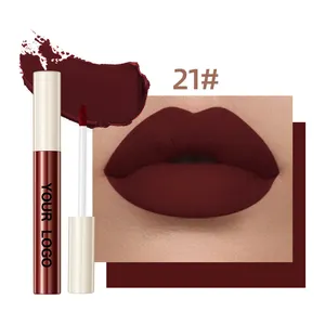 Liquide de rouge à lèvres personnalisé oem maquillage 24 couleurs brillant à lèvres mat imperméable longue durée marque privée