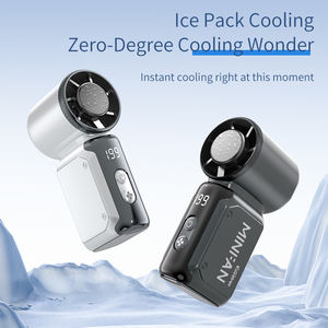 Ventilateur de refroidissement portable mini sur batterie, puissant, pour voiture et maison, en silicone - Product Image 1