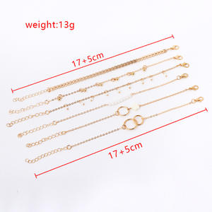 Gold Plated Alloy <b>Bracelet</b> <b>Set</b> With Imitation Pearl And Circle Design For Women Trendy Fashion Jewelry <b>Sets</b> - Product Image 4