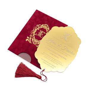 Individuelle Luxus-Hochzeitseinladungskarte, Einzigartiges Acryl mit lasergraviertem LOGO, Hochzeitsgeschenk-Set - Product Image 1