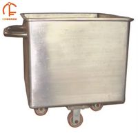 Chariot de transport de viande en acier inoxydable 304, cadre soudé robuste, chariot de transport alimentaire pour abattoir de bétail et boucherie