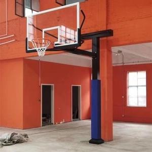 Panier de <span class=keywords><strong>basket</strong></span> professionnel en acier robuste à installer au sol, avec panneau en verre trempé, hauteur réglable, pour extérieur - Product Image 3