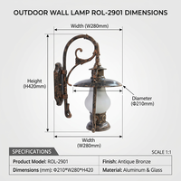 Lampes LED d'extérieur rétro pour aménagement paysager, certifiées CE, étanches, sur poteau haut, pour villas, jardins, prairies, indice de protection IP65, en alliage d'aluminium