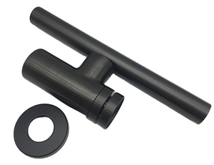 Sifón de Lavabo ND004 con Acabado PVD Negro Pistola, Sifón de Latón para Lavabo, Tubo de Desagüe, <span class=keywords><strong>Kit</strong></span> de Tubería de Desagüe - Product Image 1