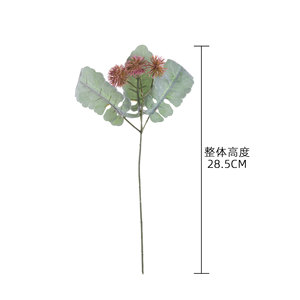 ดอกคาลล่าฟลอรัลประดิษฐ์ สีชมพู ใบสีเงิน แบบก้านเดี่ยว สำหรับตกแต่งงานแต่งงานและบ้าน - Product Image 4