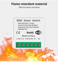 Bingoelec 10A relai Mini Universal 1 Gang 2 arah pengendali masalah Wifi pintar sakelar Diy