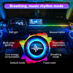 Ứng Dụng Điều Khiển 18 Trong 1 RGB Giao Hưởng Nội Thất Ô Tô Sợi Quang Chiếu Sáng Đuổi Theo Acrylic Môi Trường Xung Quanh Ánh Sáng Cho Xe - Product Image 3