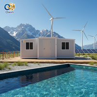 Maison Modulaire Extensible en Conteneur Mobile Préfabriqué Pas Cher de 40 pieds ou 20 pieds avec Cuisine en Acier Léger Préfabriqué