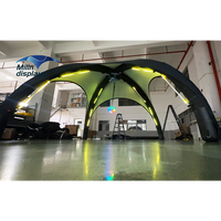 Système modulaire de stands d'exposition, tentes dôme gonflables, chapiteaux, tentes géantes publicitaires gonflables en forme d'araignée avec éclairage LED