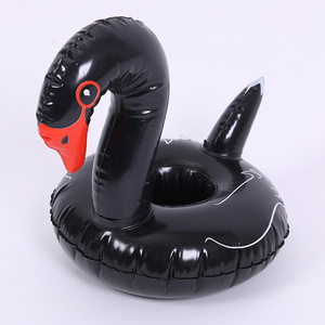 <b>Inflatable</b> Swan Cup Holders Floating Beverage Drink <b>Floats</b> For Pool Party White Black Pink PVC Swim Accessory - Product Image 3