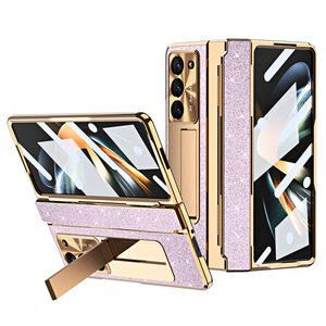 Luxe 5 PC pli couverture pour Samsung pour <span class=keywords><strong>Galaxy</strong></span> Z pli 5 plein verre matériel Film électrolytique support de téléphone inclus <span class=keywords><strong>coque</strong></span> de téléphone - Product Image 5