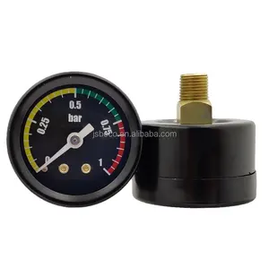 BECO Diameter 1.5" 40mm General Use Pressure Gauge ,Back Connection Black Iron Case Manometer