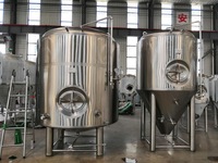 Fermenteur Conique en Acier Inoxydable à Enveloppe Alvéolée pour Vinaigre de Fruits/Bière/Thé Noir 100L-5000L avec PLC et Pompe – Direct Usine