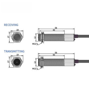 สวิตช์โฟโตอิเล็กทริคแบบเลเซอร์ รุ่น M12 - ชนิดลำแสงผ่านได้, 10-30V, NPN PNP, เซ็นเซอร์ตรวจจับระยะใกล้แบบโฟโตอิเล็กทริคควบคุมได้หลายรูปแบบ - Product Image 4