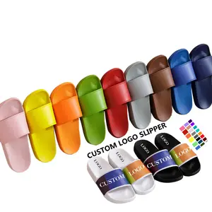 Superstarer Multi Kleur Zomer Slipper Aangepaste Logo Vrouwen Antislip Waterdichte Slide Sandaal Voor Thuis