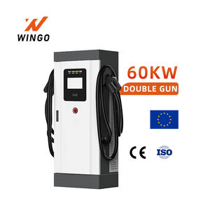 L Haute qualité 60KW EV Charge Double prise DC Pile de charge CCS2 Véhicules électriques Station de charge de voiture en plein air - Product Image 3