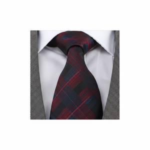 Red Blue Black Checked ,Silk <b>Tie</b>, Necktie, <b>Neck</b> <b>Tie</b>, Corbata, Gravate, Krawatte, Cravatta, Fashion <b>Tie</b> - Product Image 2