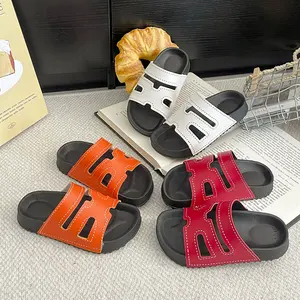 Sandales plates d'été décontractées pour enfants, style simple, plateforme, tongs, bout ouvert, chaussures unisexes - Product Image 3