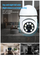 Caméra de sécurité intelligente HD avec vision nocturne, audio bidirectionnel, alerte intelligente, Wi-Fi sans fil, rotation à 360°, A7