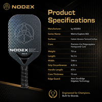 Raquette de pickleball NODEX de haute qualité Dura Edge, raquette de pickleball professionnelle en graphite carbone, raquette de pickleball personnalisée