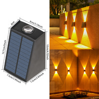 Lampu Sorot Dinding LED Tenaga Surya Berbahan Logam untuk Dekorasi Taman, Halaman Rumah, Lanskap, Suasana Villa, Dapat Diredupkan