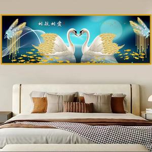 Pintura de Pared Decorativa para el Hogar con LED, Impresión HD Personalizada al por Mayor, Pintura de Porcelana de Cristal, Cuadros para Cabecera, Cuadros de Cisne para Sofá - Product Image 4