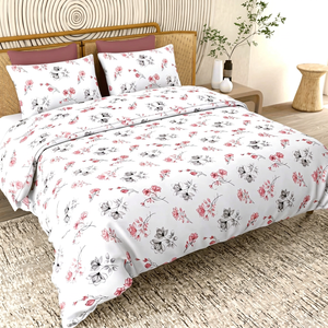 Funda de Almohada con Estampado Floral de 108X108 Pulgadas, Decoración India para el Hogar, Impresión a Mano con Bloques, Trabajo con Hilos, Fundas de Almohada Personalizadas para Sofá - Product Image 1