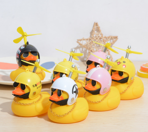 Duck Bike Bike Horn Cute Bicycle Lights Bell Squeeze Horns for Cycling Motorcycle Yellow Duck Light Rubber Duck Helmet Toys - Product Image 2