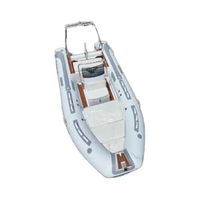Bateau Pneumatique Semi-Rigide en Fibre de Verre pour le Marché Européen, Modèle Rib 480, avec Moteur Hors-Bord