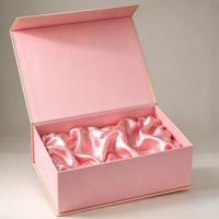 Boîte magnétique personnalisée avec poignée pour panier-cadeau, grande boîte d'emballage rigide en papier pliable pour panier-cadeau de luxe