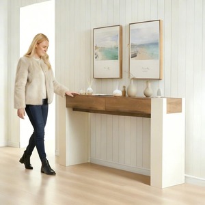 <span class=keywords><strong>Console</strong></span> d'entrée moderne avec tiroirs pour la maison, l'hôtel, l'atelier ou la villa, table de couloir de 63 pouces de long, table derrière le canapé - Product Image 1