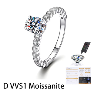 Anillo de Moissanita Ovalado de Plata Esterlina 925 para Mujer, Corte Ovalado, 1CT, Color D, VVS1, Certificado GRA, para Boda, Promesa, Moderno, Venta al por Mayor de Fábrica - Product Image 1