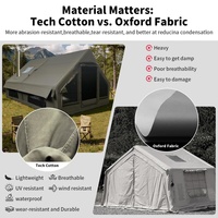Tente de glamping de luxe pour 8 à 12 personnes, 4 saisons, en Oxford 600D, tente gonflable imperméable pour le glamping en plein air, à vendre