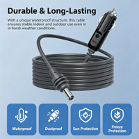 Mini câble de charge étanche DC 5521 pour allume-cigare de voiture, cordon de connexion d'alimentation DC pour équipement automobile