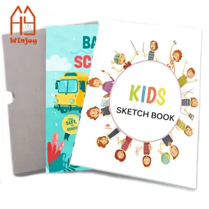 School Cute Custom Design A5 Sketchbook Set 160g White Drawing Paper Full printing Cover Art Book For Daily Sketching