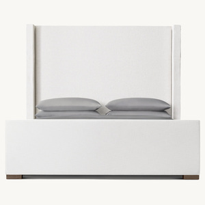 Comfort Wood Bedroom Furniture Sets Handmade Long-Term Use Livingroom Indoor <strong>Italy</strong> <strong>Leather</strong> for King Bed with Footboard - Product Image 5