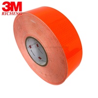 Bandes réfléchissantes de qualité diamant 3M 4084, orange fluorescent, phosphorescentes, haute luminosité, anti-collision, adhésif double face
