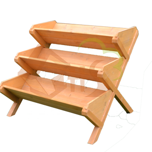 Tam Giác Ba Lớp Màu Sắc Tùy Chỉnh Màu Nâu Vàng Cổ Điển Paito Ban Công Sân Sau Vườn GỖ TRỒNG Lớn Lên Giường - Product Image 3