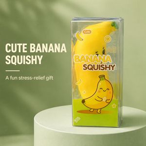Jouet anti-stress en forme de banane, jouet à presser en TPR à remontée lente pour les étudiants et les enfants - Product Image 1