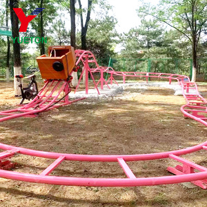 Équipement de parc d'attractions, manœuvre humaine, mini-train de montagnes russes, montagnes russes à propulsion humaine, montagnes russes sans moteur pour enfants - Product Image 1