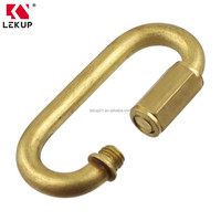 Mousqueton de verrouillage en laiton en forme de D pour chaîne à vis, M6 1/4 pouce, connecteur rapide robuste pour chaîne, en vente