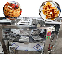 Machine à gaufres belges et crêpes françaises avec moteur servo, électrique/gaz, grande capacité pour gaufres de Liège et crèmes glacées