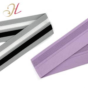 Sán đầu đàn hồi nhà máy tùy chỉnh chất lượng cao hai-tone chiều rộng 4.3cm gấp trên lưới ban nhạc đàn hồi - Product Image 4