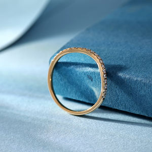 Anillo de Compromiso y Matrimonio Clásico de Oro Rosa Sólido de 18K Personalizado, con Diamantes Naturales, Diseño de Lujo, Entrega Rápida, Regalo de Navidad para - Product Image 4