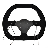 Volante de Carreras de 350 mm Tipo D, de Gamuza Plana, Compatible con PC, para Autos Deportivos, Simulador de Carreras con Cable para Smart TV