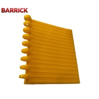 Banda Transportadora de Cadena de Plástico de 800 mm, Placa Plana con Protección, Banda Modular con Deflector Lateral, Banda de Malla para Uso Industrial con Deflector a Juego