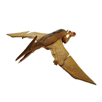 Boîte de présentation en plastique pour modèle de dinosaure, jouet de pterosaure simulé, jouet de dinosaure volant avec lumière et son pour l'éducation cognitive
