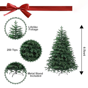 Merry Tree Factory Vente en gros Sapin de Noël artificiel de luxe en PE de 150 cm avec pointes personnalisées pour intérieur - Product Image 2